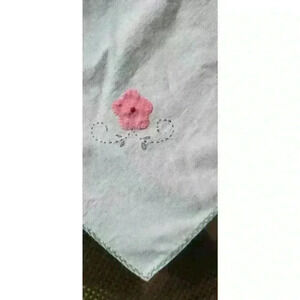 Set of 6-Pink Flower Embroiderd Napkins